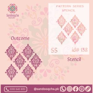 Damask Pattern Stencil Id#138