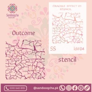 cracked effect stencil  id#84 .