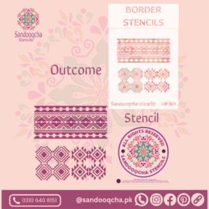 border and motif stencil best for diy project